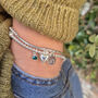 Sterling Silver Birthstone Age Special Birthday Stacking Bead Bracelet Set, thumbnail 6 of 9