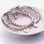 Personalised Silver St Christopher And Pearl Bracelet, thumbnail 2 of 5