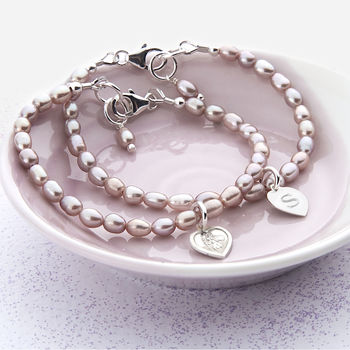 Personalised Silver St Christopher And Pearl Bracelet, 2 of 5