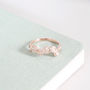 9ct Rose Gold Floral Ring, thumbnail 5 of 7