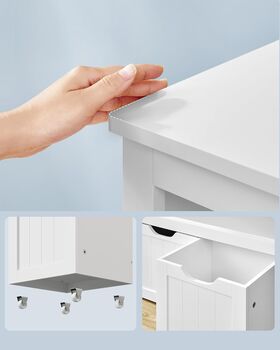 Toy Storage Unit Kids Bookcase With Drawers Wheels, 4 of 6