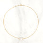 Rose, Silver Or Gold Large Single Pearl Choker Necklace, thumbnail 2 of 8