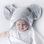 Hooded Baby Towel Petite Elephant, thumbnail 4 of 5