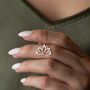 Lotus Flower Birthstone Necklace, thumbnail 7 of 11