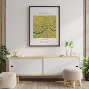 Where We Started Abstract Location Map Print, 11 of 11