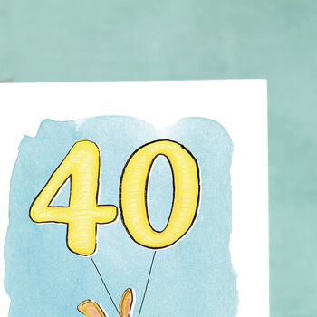 Rabbit 40th Birthday Card, 7 of 7
