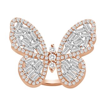 Fly With Me Diamond Ring By Talia Naomi Jewellery