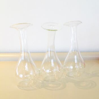 Glass Bud Vase ~ Set Of Three, 3 of 5