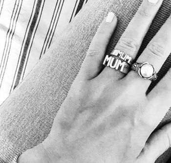 Sterling Silver Statement Ring The Mini Mum Version, 2 of 5