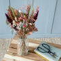 Dusky Rose Dried Flower Posie With Vase, thumbnail 2 of 4