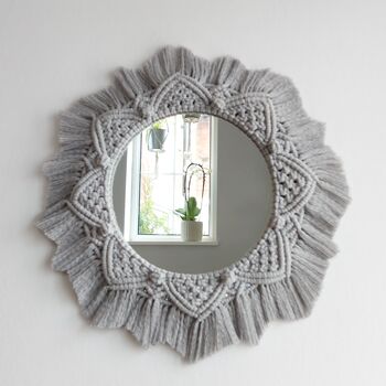 Macrame Boho Wall Mirror, 4 of 5