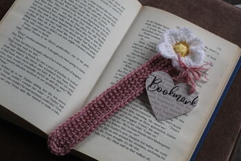 Crocheted Flower Bookmark Letterbox Gift, 5 of 7