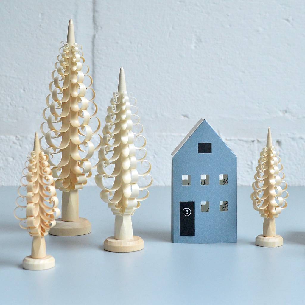 Traditional German Wooden Curled Trees