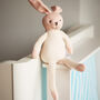 Crochet Bunny In Pink Stripes Soft Toy For Baby And Toddler, thumbnail 6 of 12