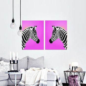 Gleaming Zebra, Canvas Art, 2 of 4