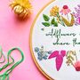 Wildflowers Quote Customisable Embroidery Kit, thumbnail 3 of 5