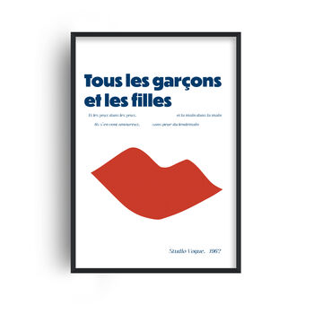 Tous Les Garçons Retro Art Print, 2 of 3
