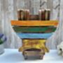 Handcrafted Multicoloured Wooden Fish Mini Stool Table, thumbnail 9 of 12