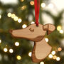 Greyhound/Whippet Dog Wooden Christmas Decoration, thumbnail 3 of 6