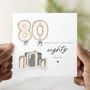 Personalised Cute 80th Birthday Card, thumbnail 1 of 3