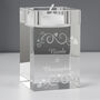 Personalised Ornate Swirl Glass Tea Light Holder, thumbnail 3 of 9