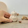 Beige Carved Pumpkin Candle Halloween Decoration, thumbnail 3 of 8