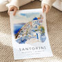 Santorini Greece Travel Wall Art Poster, thumbnail 4 of 7