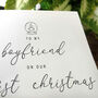 Personalised First Christmas Card For Boyfriend, thumbnail 3 of 4