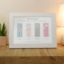 Personalised Flower Of The Month Family A4 Framed Print, thumbnail 6 of 9