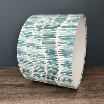Tidal Mineral Seafoam Blue/Green Drum Lampshades, 5 of 9