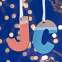 Wooden Personalised Printed Letter Christmas Decoration, thumbnail 1 of 4