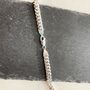 Men's Sterling Silver Chunky Flat Curb Chain, thumbnail 3 of 12