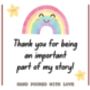 Thank You Teacher Candle Gift, Thank You For Being Part Of My Story, thumbnail 4 of 7