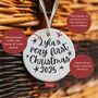 Baby's Very First Christmas Personalised Ceramic Tree Decoration, thumbnail 4 of 4