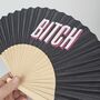 Handheld Bitch In Black Folding Fan, thumbnail 1 of 3