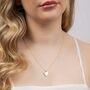 Personalised Solid 9ct Gold Heart Disc Pendant Necklace, thumbnail 4 of 10