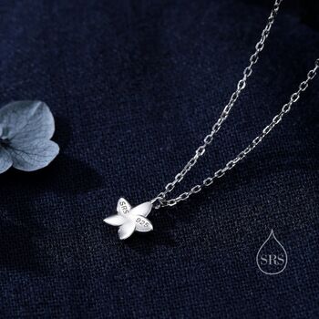 Tiny Plumeria Flower Pendant Necklace, 3 of 11