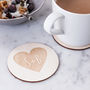 Personalised Couples Heart Coaster, thumbnail 2 of 4