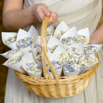 20 Biodegradable Petal Wedding Confetti Cone Basket, 11 of 12