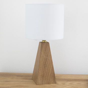 Oak Pyramid Small Table Lamp, 7 of 7