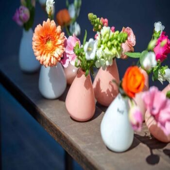 Tumbling Vase H12 D10 Cm Apricot, 5 of 5