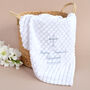 Personalised White Embossed Christening Blanket, thumbnail 1 of 8