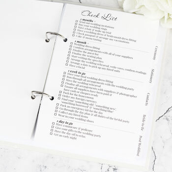 Wedding Planner With Photo – Personalised Ring Bound Organiser, 7 of 12