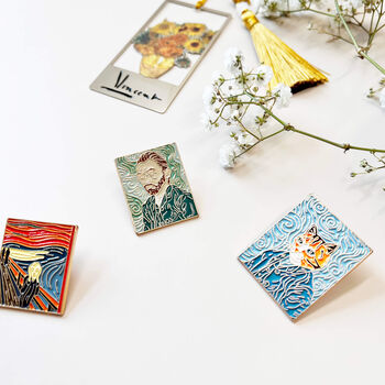 Famous Oil Painting Art Style Enamel Pins, 2 of 10