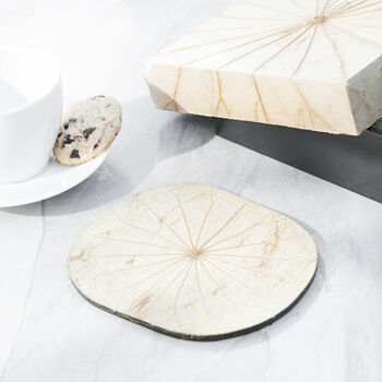 Lotus Leaf Coasters Set Of Six With Presentation Box, 6 of 10