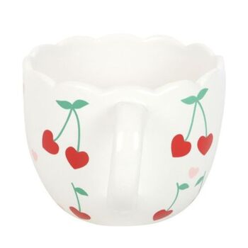 Cherry Scalloped White Mug, 5 of 5