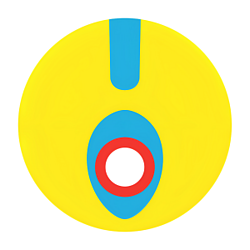 Yellow Circle with blue spoon