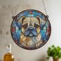 Puggle Stained Glass Effect Suncatcher, thumbnail 2 of 6