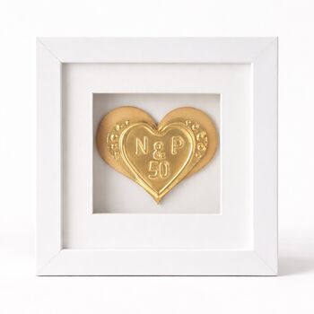 Personalised 50th Wedding Anniversary Gift Heart, 5 of 7