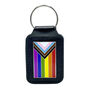 Progress Pride Leather And Metal Keyring, thumbnail 4 of 4